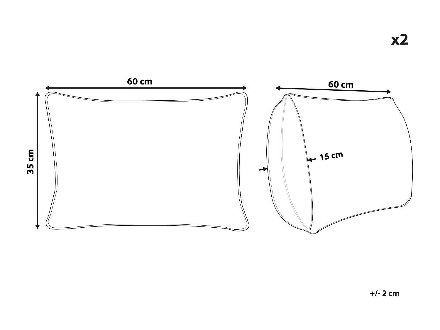 Set di 2 cuscini CRODYLINE Velluto 35 x 60 cm Rosa A strisce
