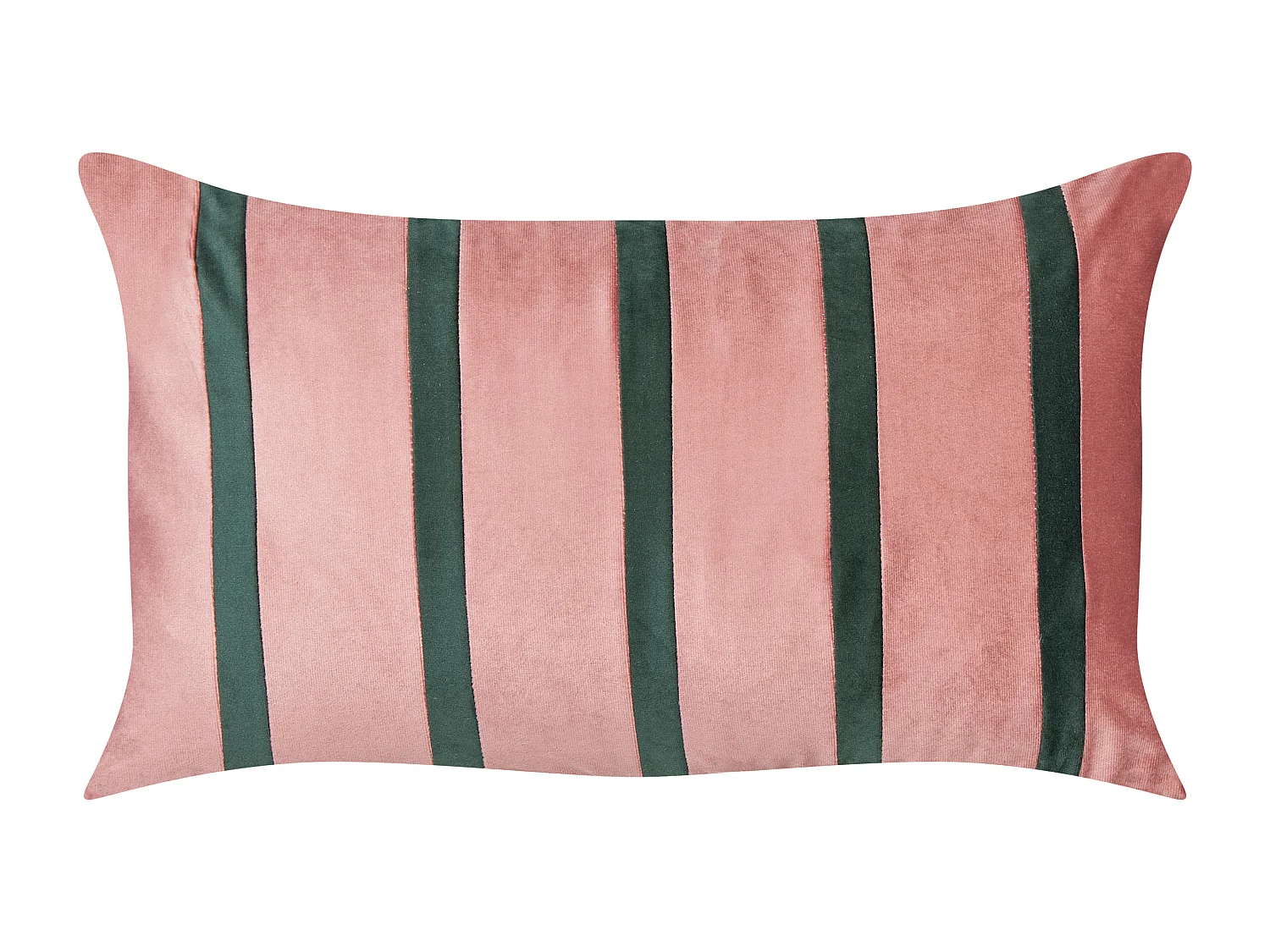 Set di 2 cuscini CRODYLINE Velluto 35 x 60 cm Rosa A strisce