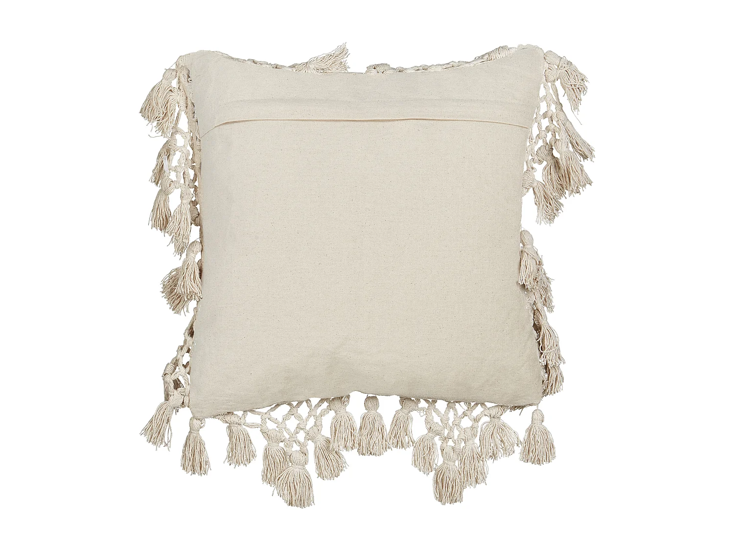 Dekokissen 2er Set beige einfarbig quadratisch 60x60 cm mit Biese modern Lapsana