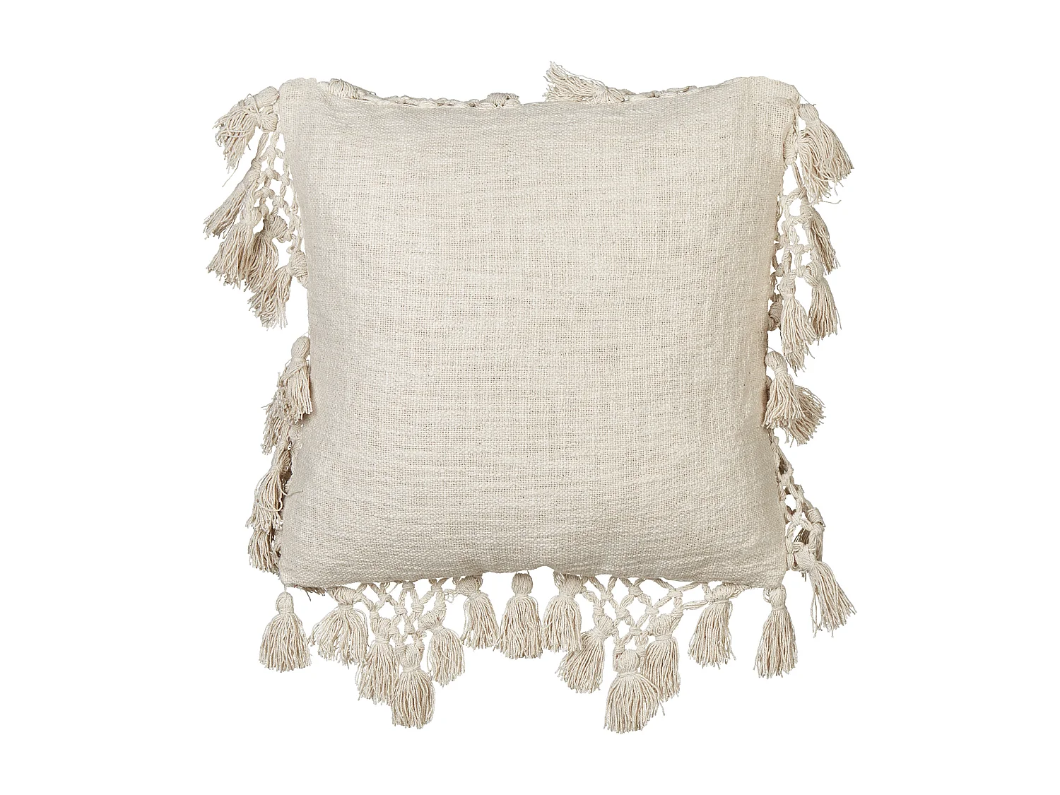 Set di 2 cuscini OLEARIA Cotone 45 x 45 cm Beige Tinta unita