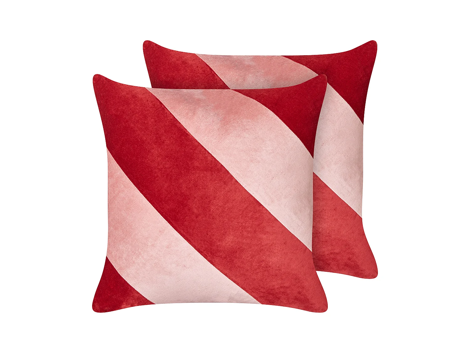 Lot de 2 coussins décoratifs BORONIA Coton 45 x 45 cm Rouge Motif de Noël