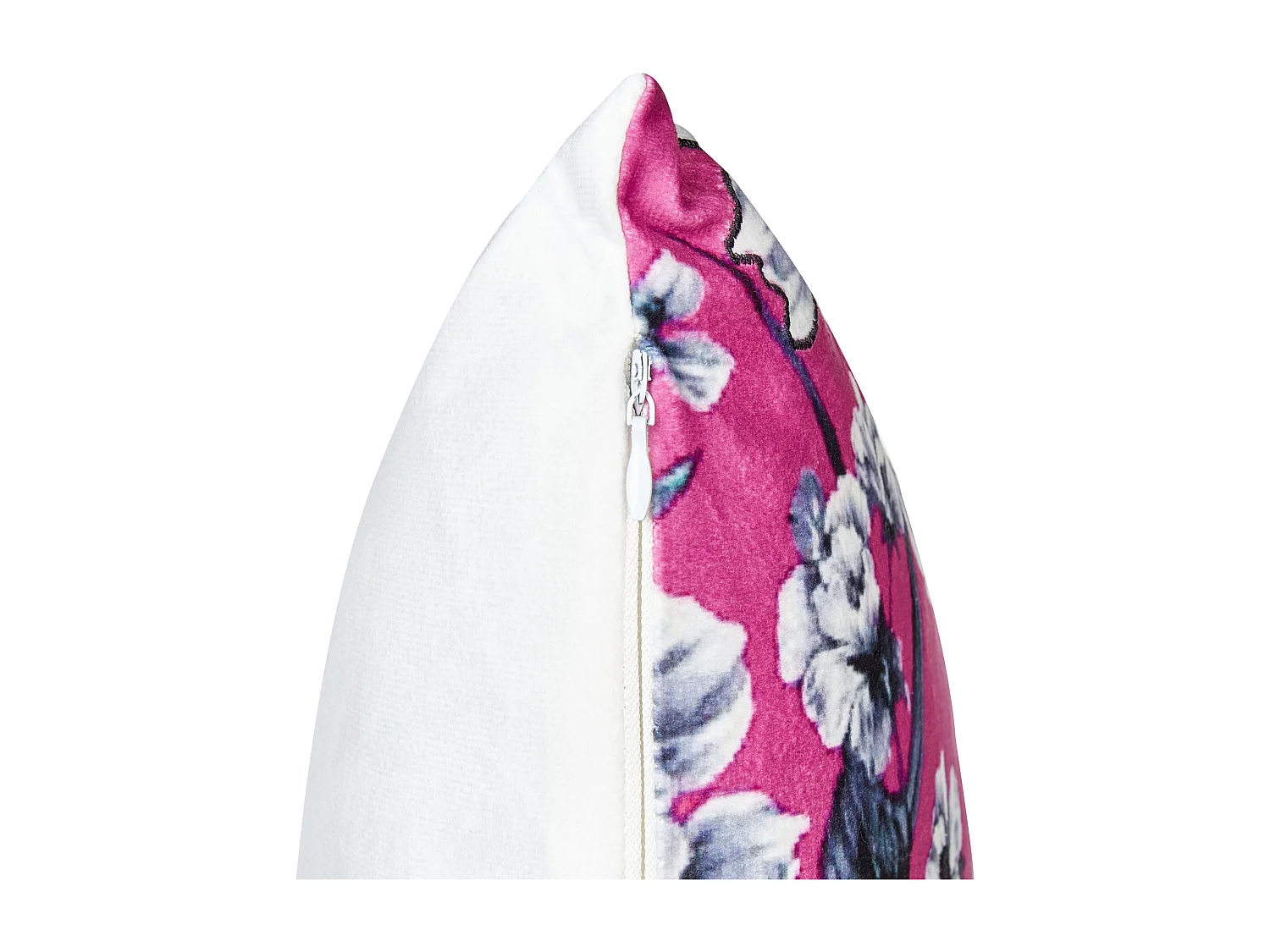 Lot de 2 coussins décoratifs KOELERIA Velours 45 x 45 cm Rose fushia Motif floral
