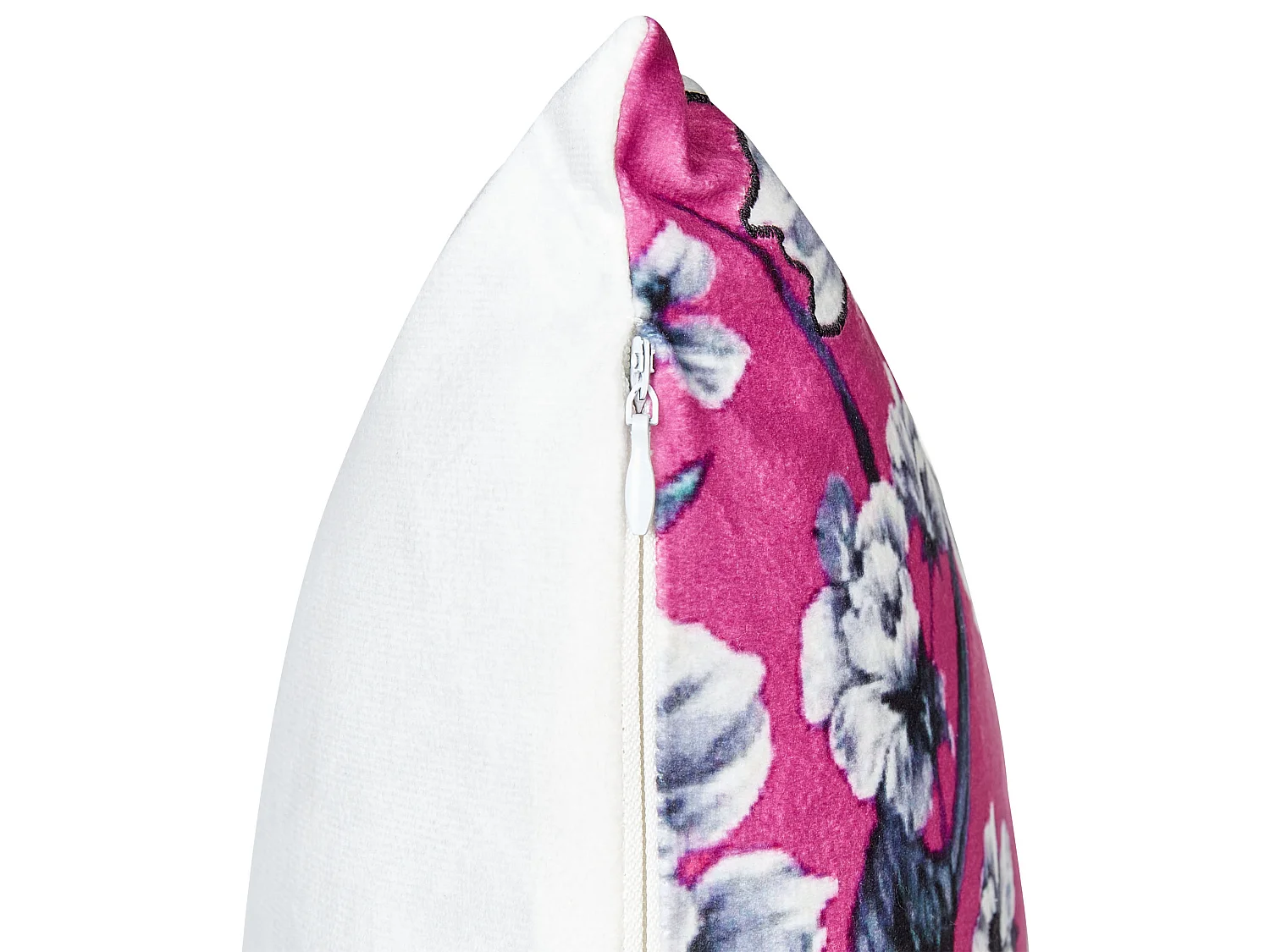 Conjunto de 2 almofadas decorativas KOELERIA Veludo 45 x 45 cm Fucsia Padrão floral