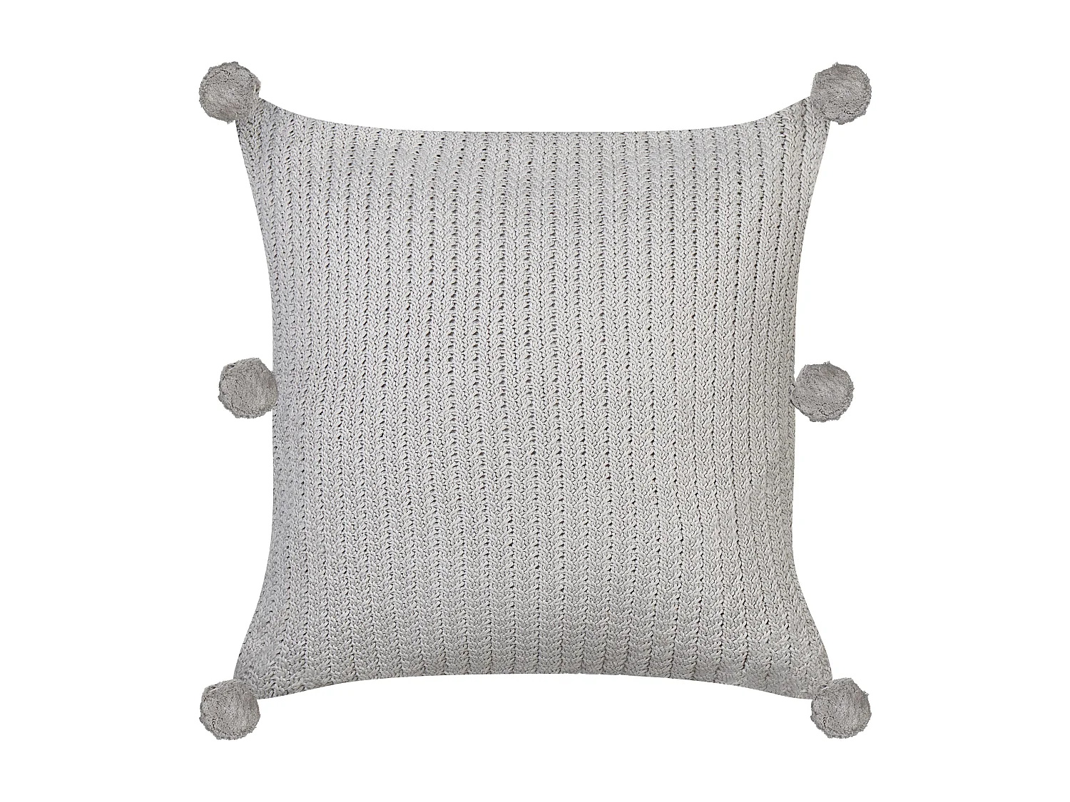 Dekokissen 2er Set OCOTEA Baumwolle 45 x 45 cm Grau Ohne Muster