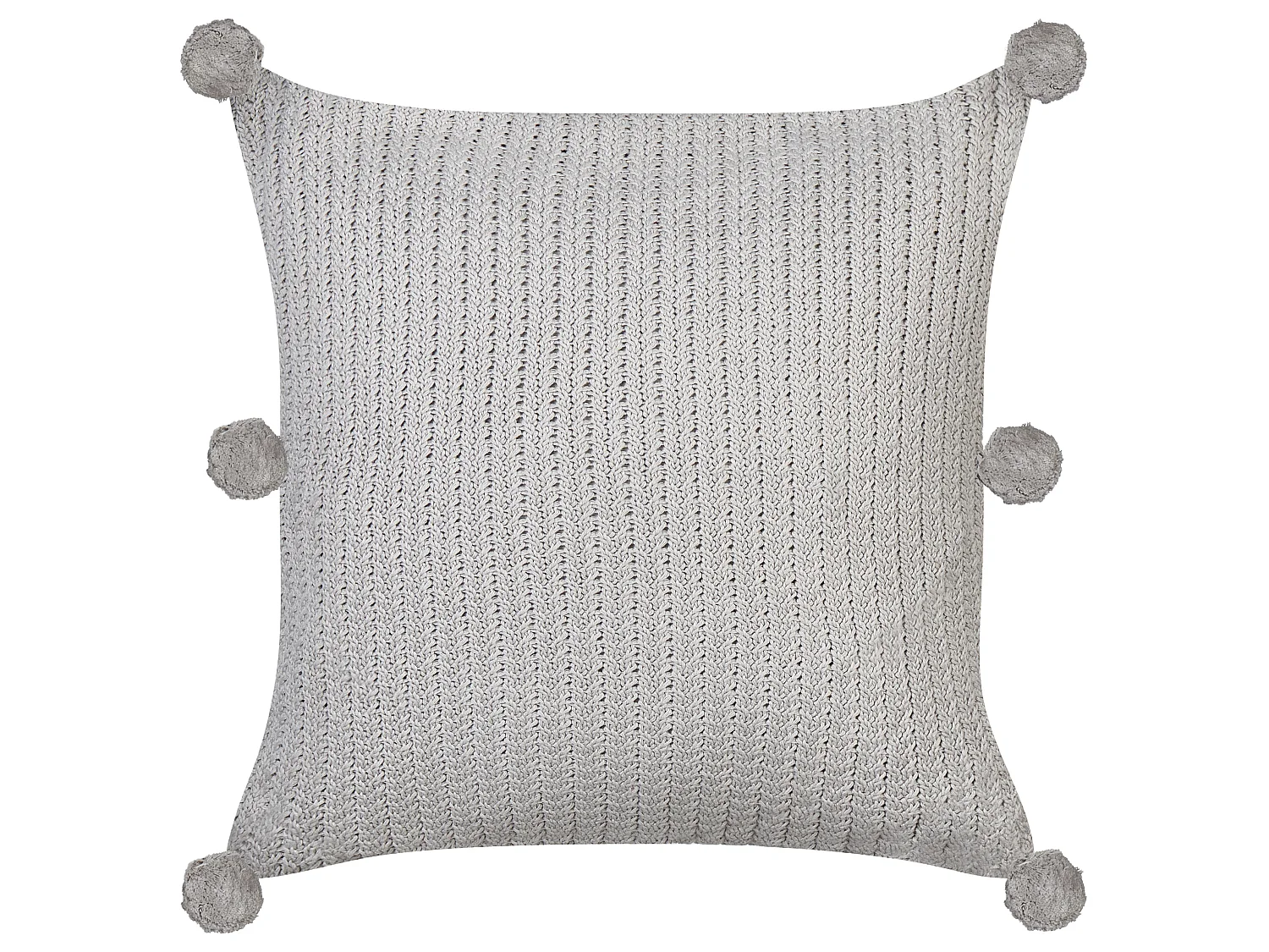 Dekokissen 2er Set OCOTEA Baumwolle 45 x 45 cm Grau Ohne Muster