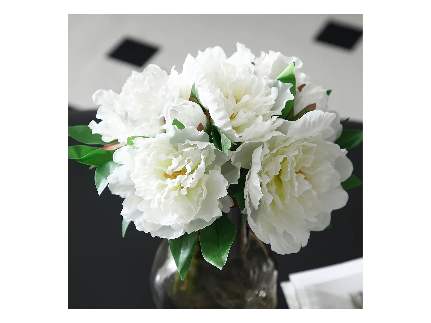 Bouquet de Pivoines - Rouge / 28 cm