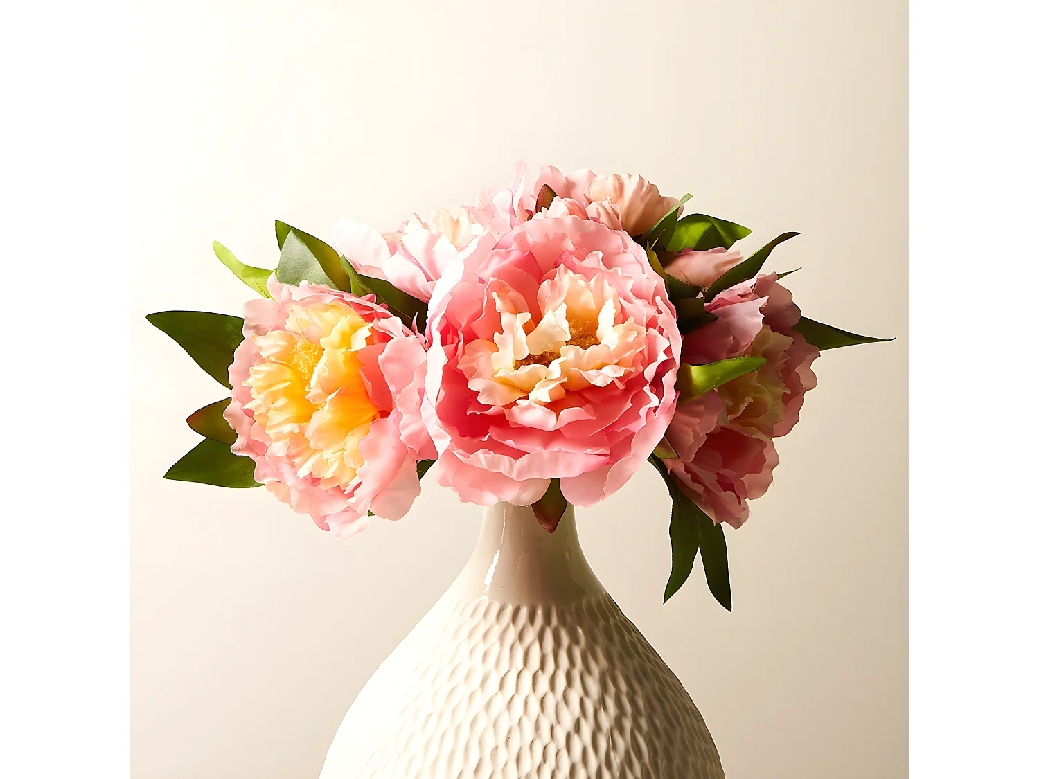 Bouquet de Pivoines - Rose / 28 cm