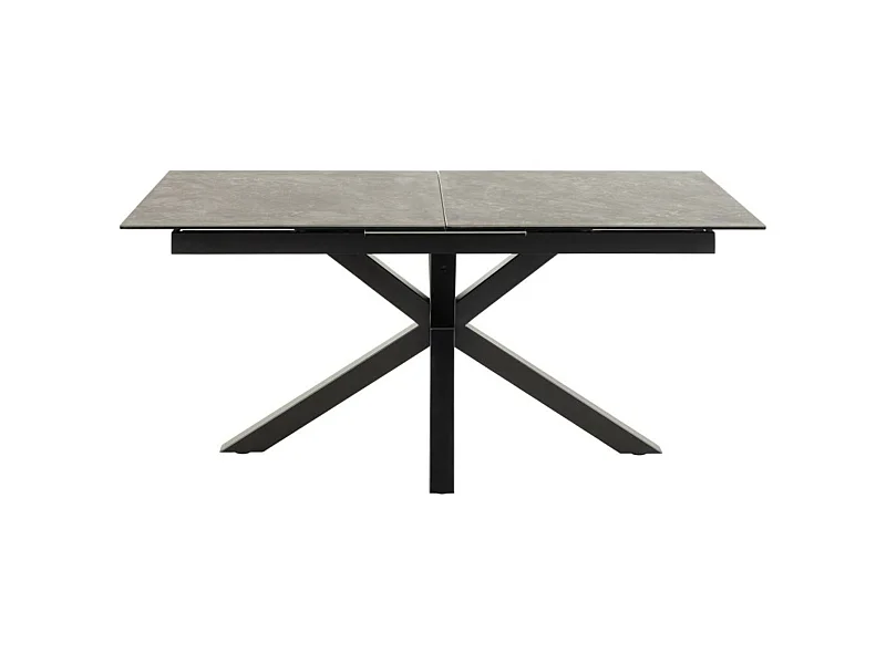 Heaven Esstisch grob Keramik, inkl. 1 Zusatzplatte, 90x168/210cm schwarz.