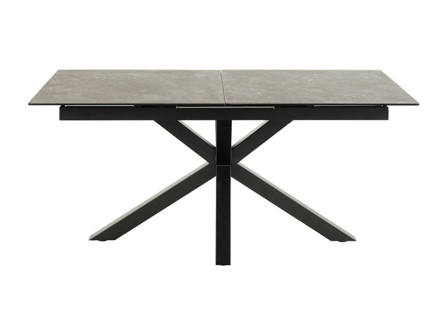 Heaven Esstisch grob Keramik, inkl. 1 Zusatzplatte, 90x168/210cm schwarz.