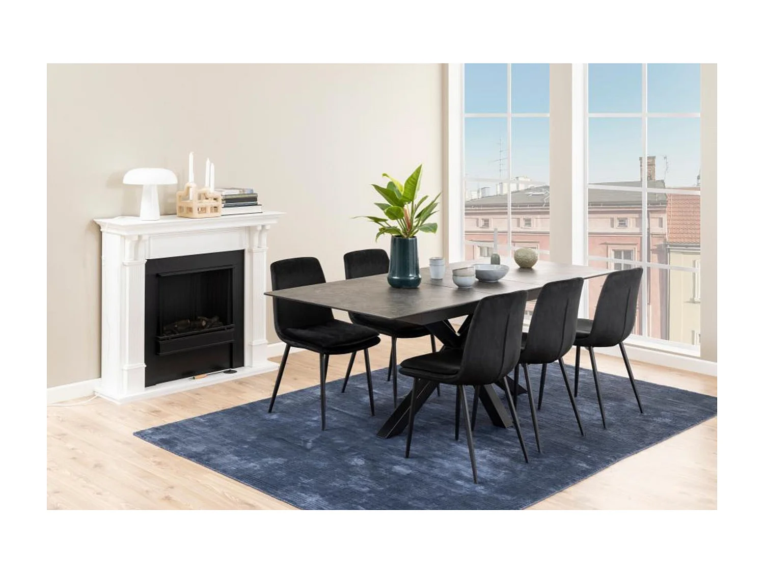 Table rectangulaire extensible en céramique L168/210 - NEIVA