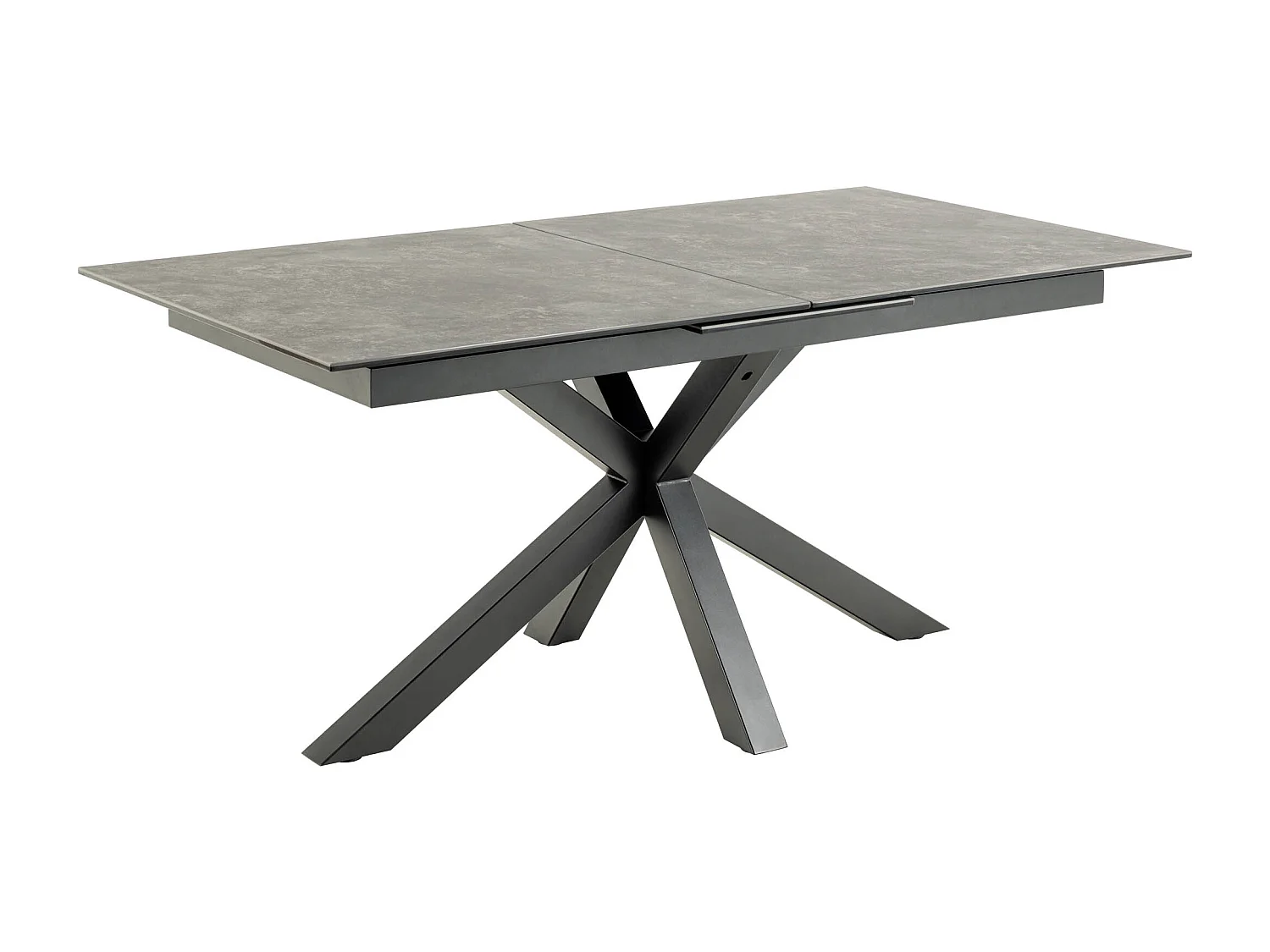 Heaven table de salle à manger brut céramique, plateau supplémentaires 1 pc, 90x168/210cm noir.