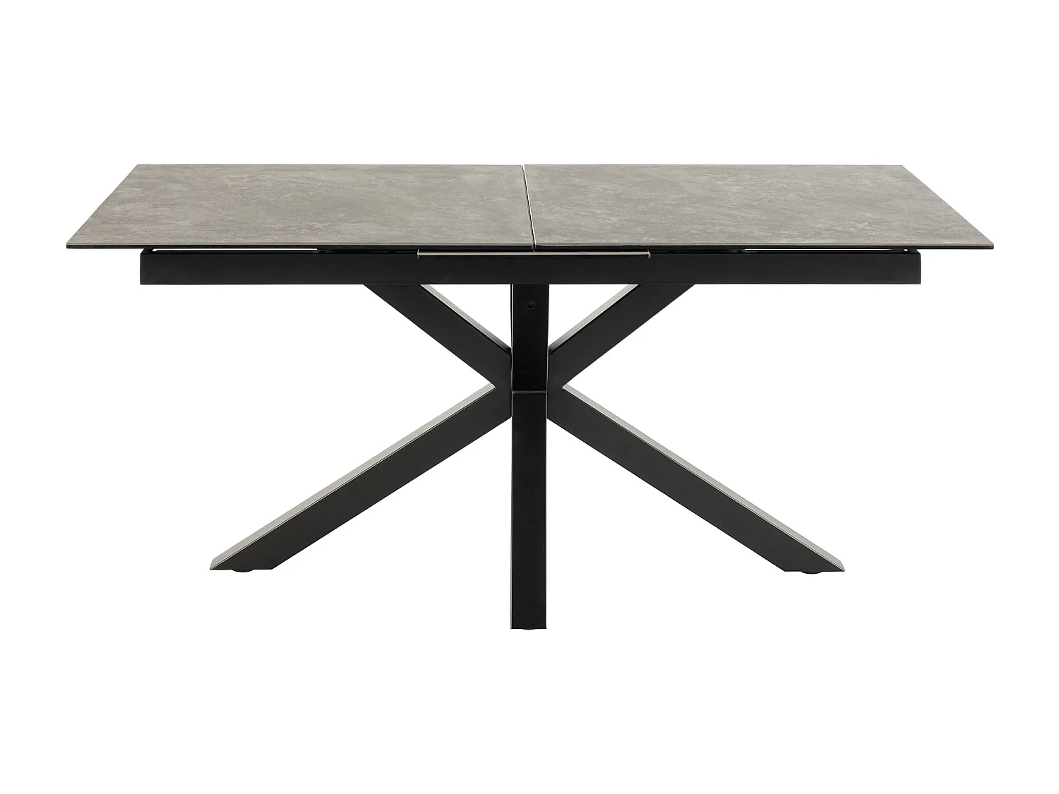 Heaven table de salle à manger brut céramique, plateau supplémentaires 1 pc, 90x168/210cm noir.