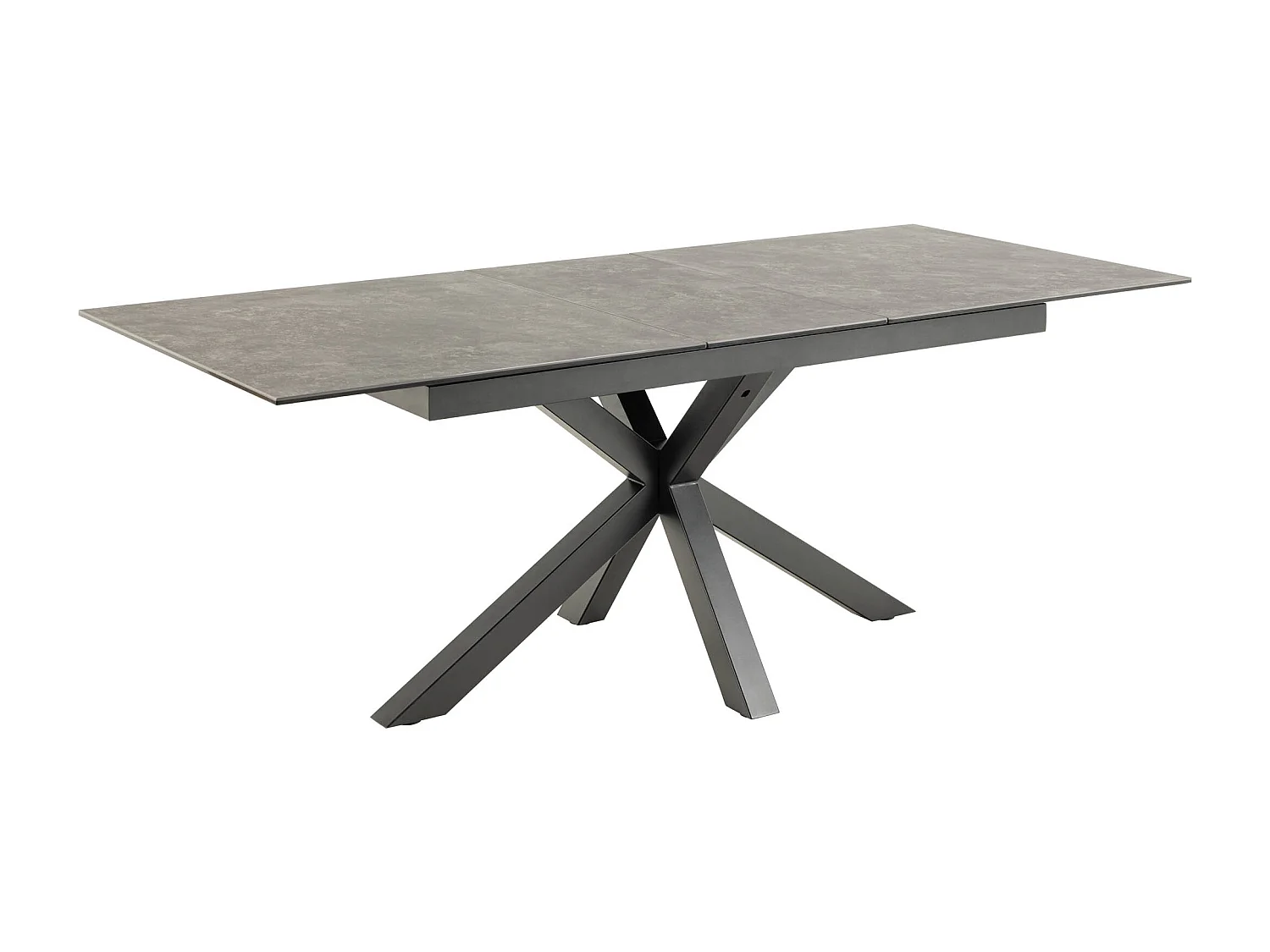 Heaven table de salle à manger brut céramique, plateau supplémentaires 1 pc, 90x168/210cm noir.