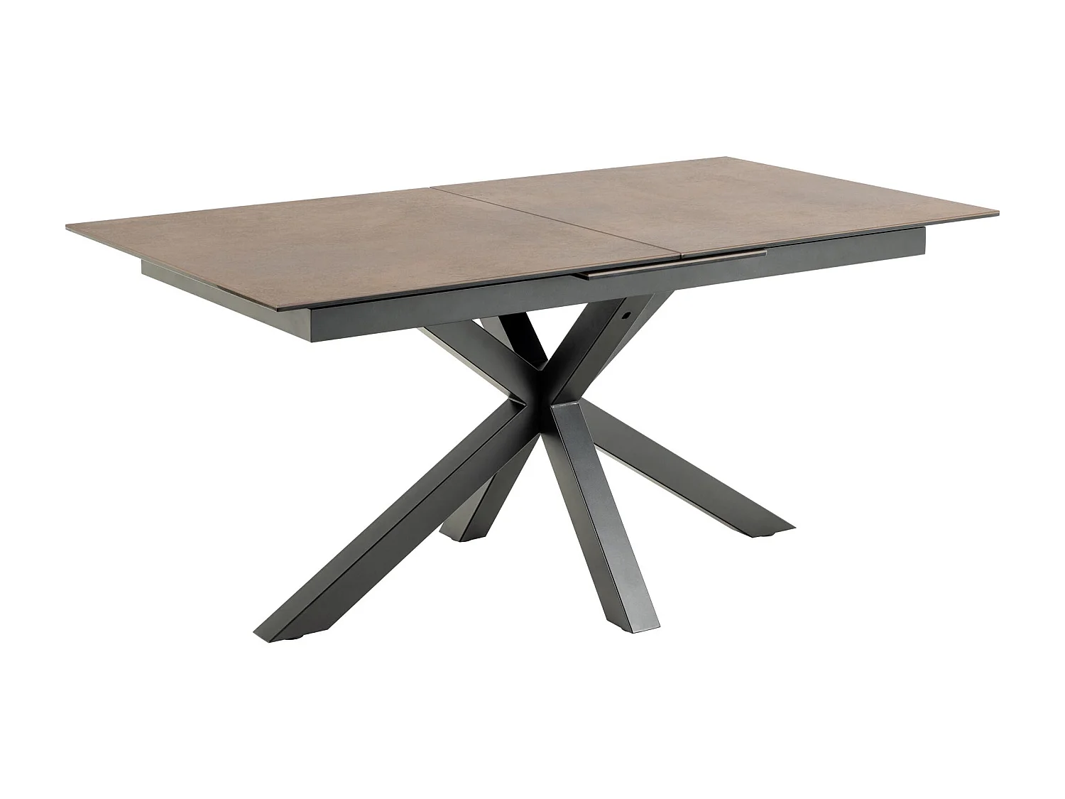 Heaven table de salle à manger 90x168/210cm avec 1 plateau supplémentaires marron.