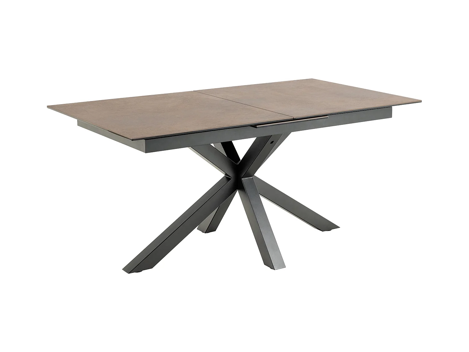 Heaven table de salle à manger 90x168/210cm avec 1 plateau supplémentaires marron.