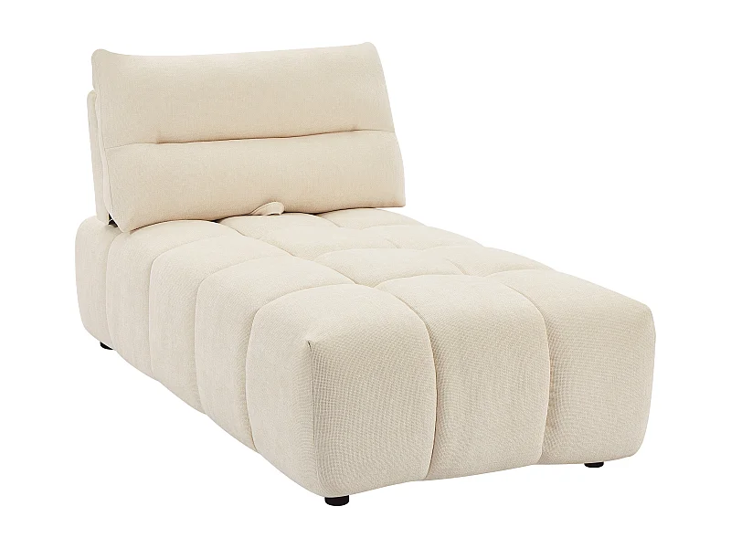 Recamiere mit verstellbarer Rückenlehne - Strukturstoff - Beige - APOLIU