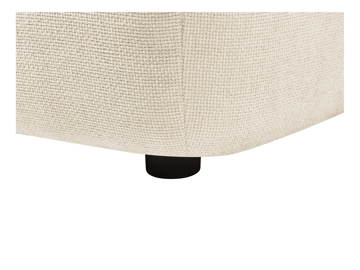 Méridienne dossier avance-recule en tissu texturé beige APOLIU