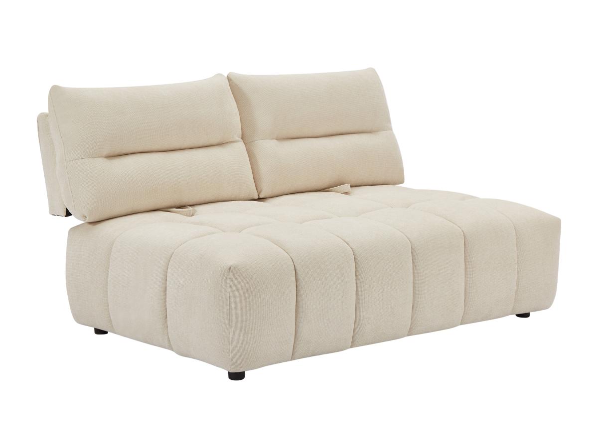 Sofa 2-Sitzer mit verstellbarer Rückenlehne - Strukturstoff - Beige - APOLI günstig online kaufen