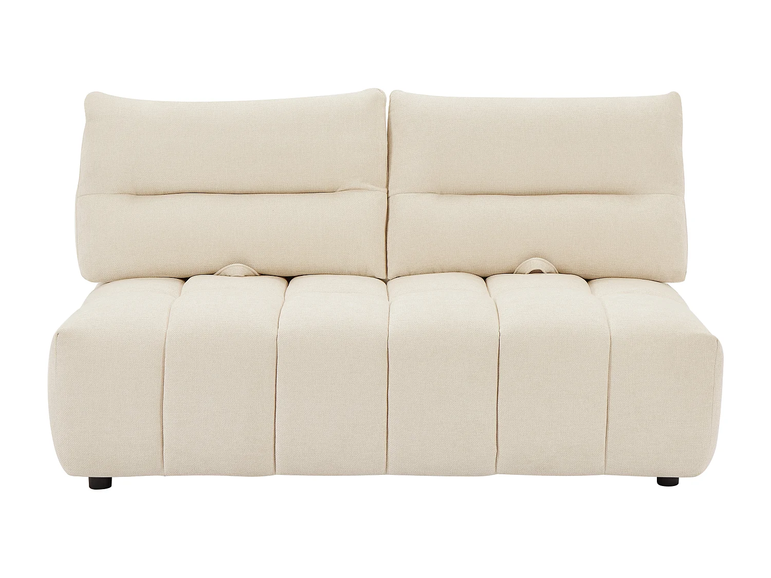 Divano 2 posti schienale avanti-indietro in Tessuto testurizzato Beige - APOLIU