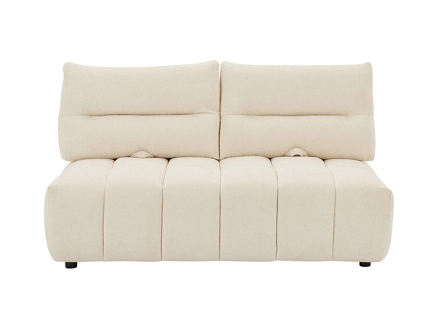 Divano 2 posti schienale avanti-indietro in Tessuto testurizzato Beige - APOLIU