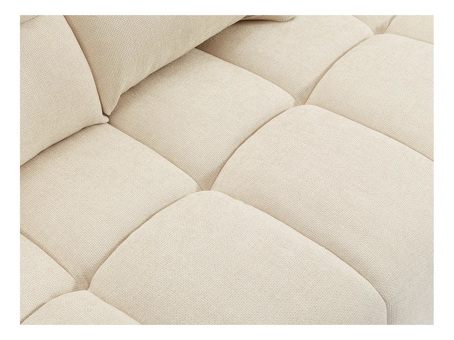 Sofá de 2 plazas con respaldo movible hacia adelante y hacia atrás en tela texturizada beige APOLIU