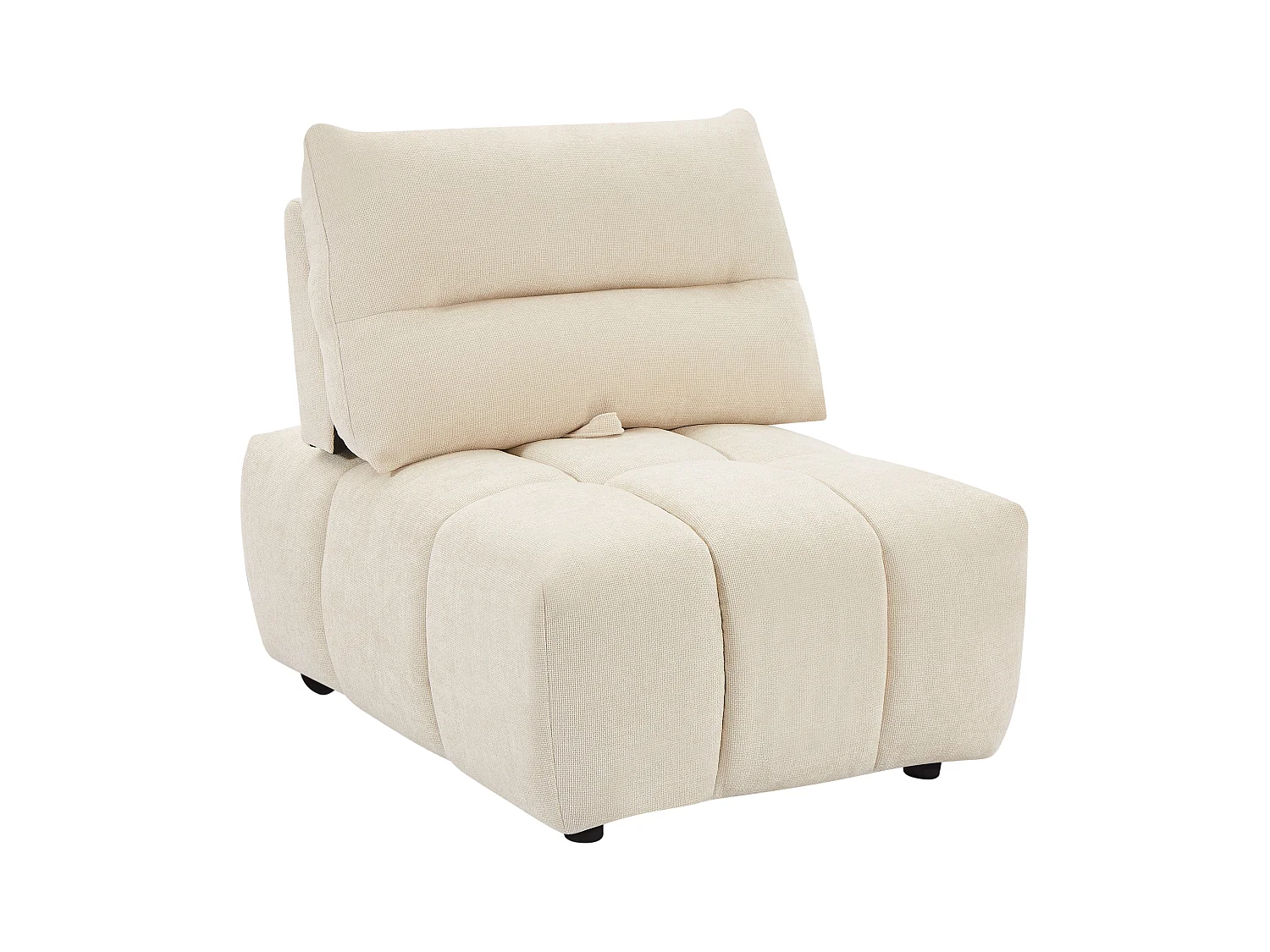 Sessel mit verstellbarer Rückenlehne - Strukturstoff - Beige - APOLIU