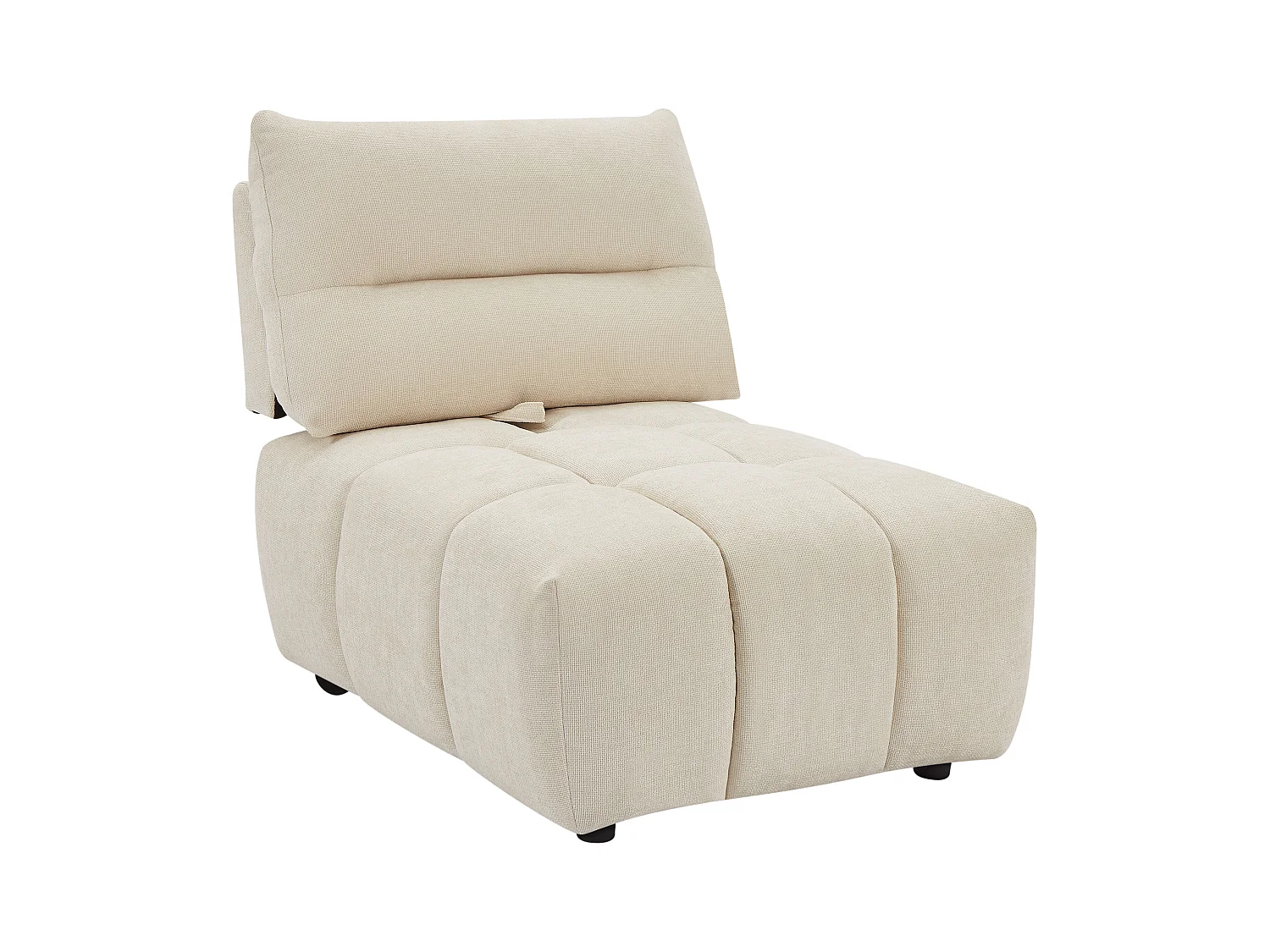 Sessel mit verstellbarer Rückenlehne - Strukturstoff - Beige - APOLIU