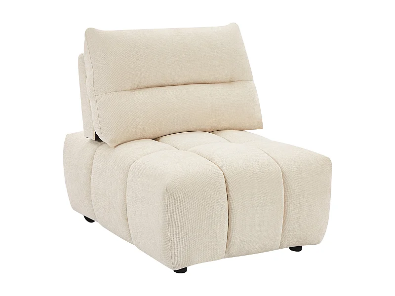 Fauteuil met schuivende rugleuning van beige stof met textuur APOLIU