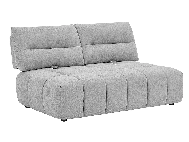 Sofa 2-Sitzer mit verstellbarer Rückenlehne - Strukturstoff - Hellgrau - APOLIU
