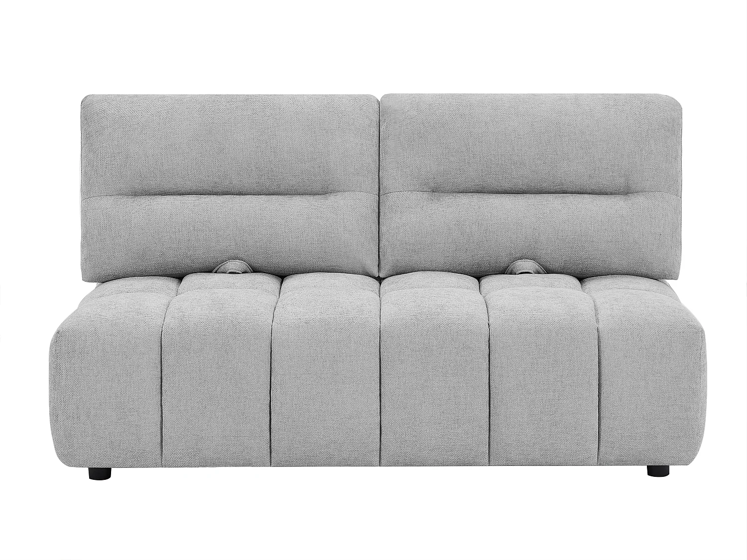 Tweezitsbank met schuivende rugleuning van lichtgrijze stof met textuur APOLIU