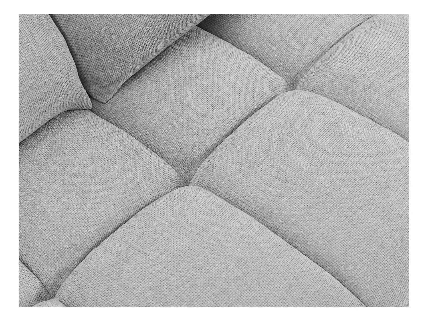 Canapé 2 places dossier avance-recule en tissu texturé gris clair APOLIU