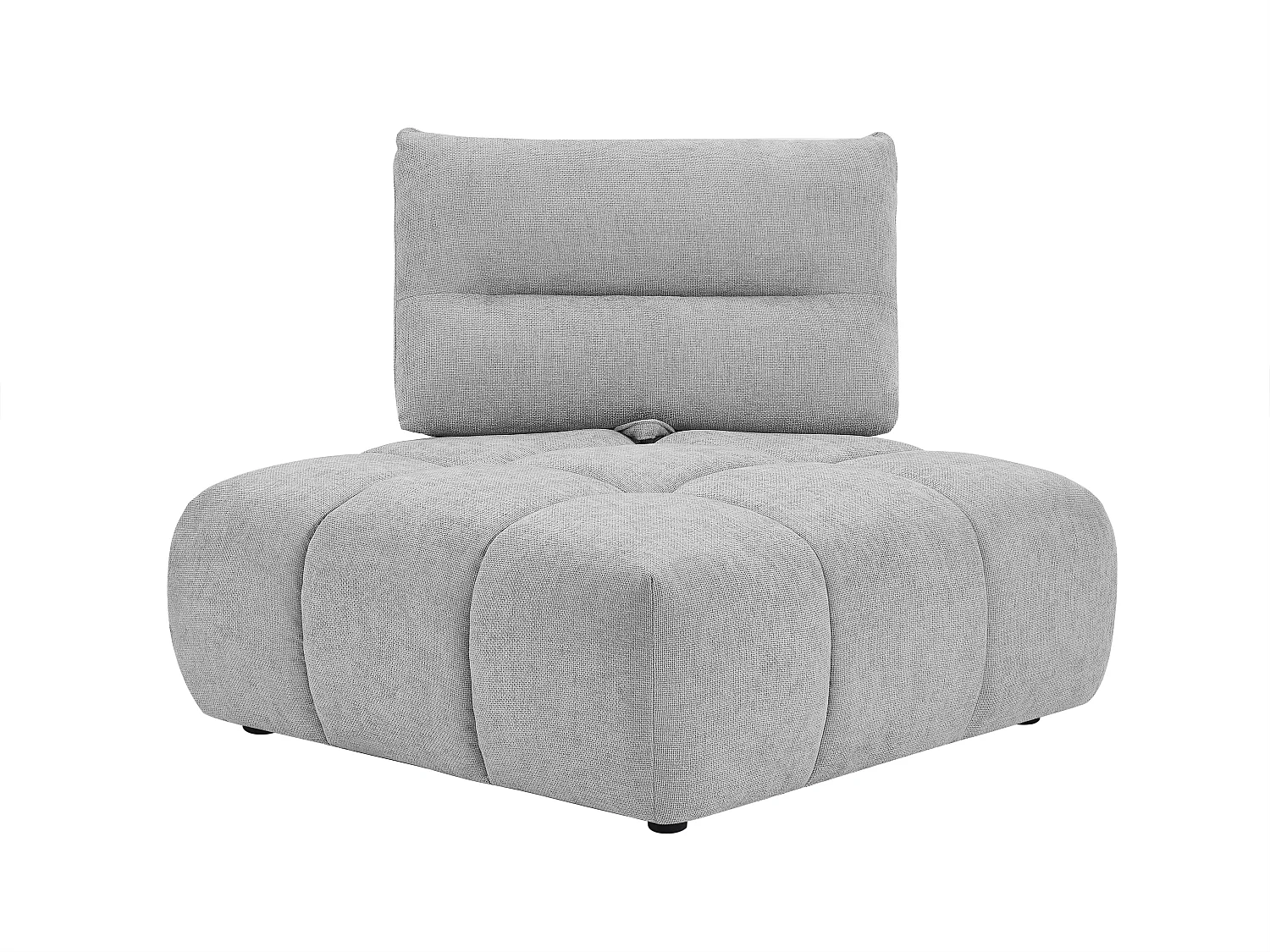 Ecksessel mit verstellbarer Rückenlehne - Strukturstoff - Hellgrau - APOLIU