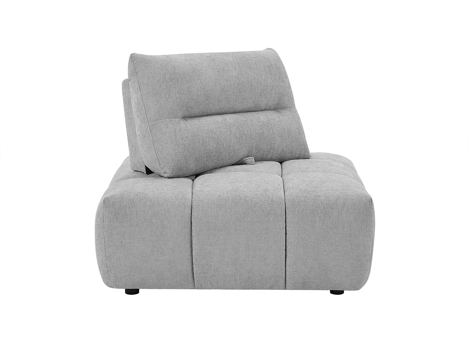 Ecksessel mit verstellbarer Rückenlehne - Strukturstoff - Hellgrau - APOLIU