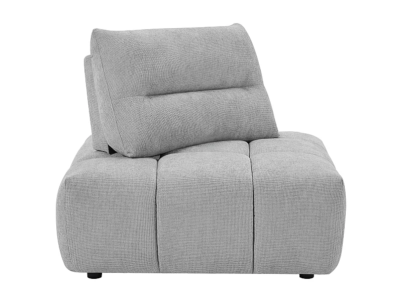 Fauteuil d'angle dossier avance-recule en tissu texturé gris clair APOLIU