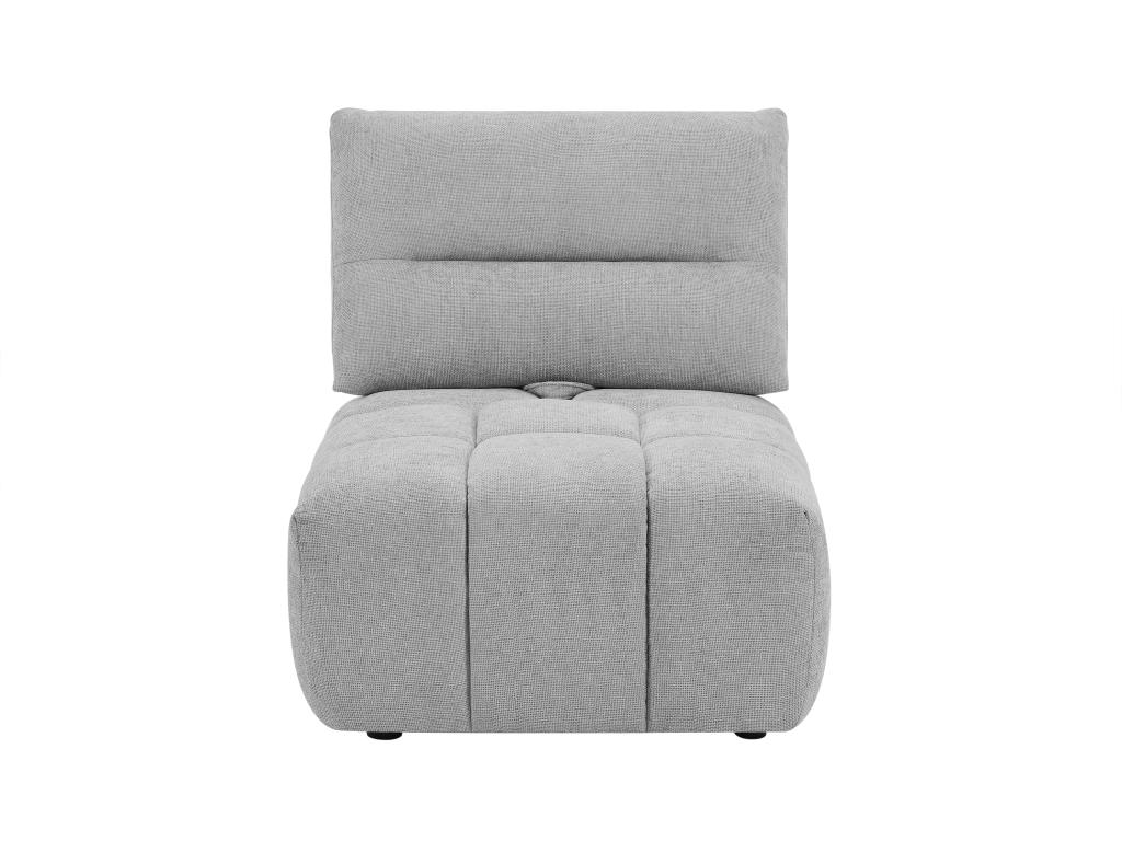 Fauteuil dossier avance-recule en tissu texturé gris clair APOLIU