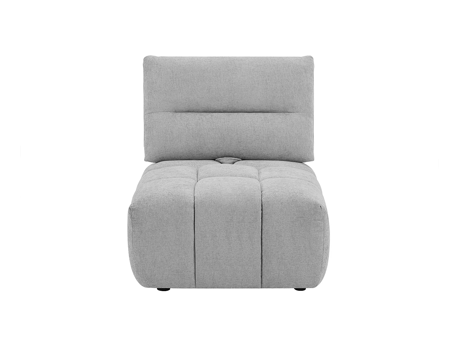 Fauteuil dossier avance-recule en tissu texturé gris clair APOLIU