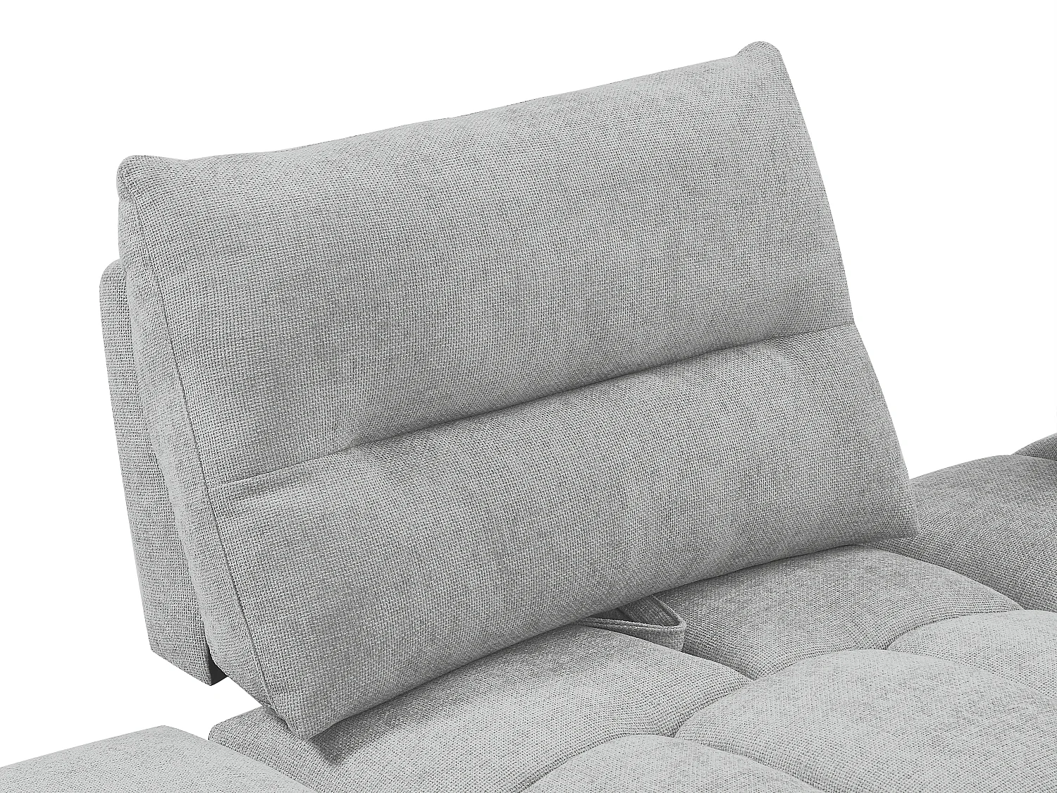 Fauteuil dossier avance-recule en tissu texturé gris clair APOLIU