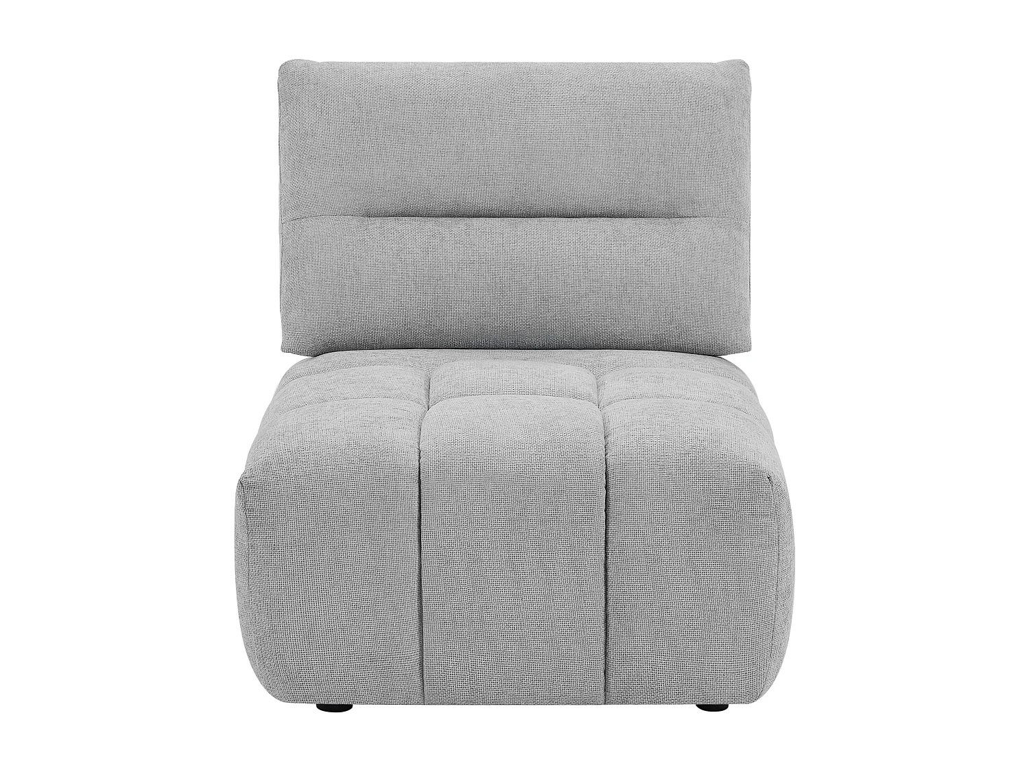 Fauteuil dossier avance-recule en tissu texturé gris clair APOLIU