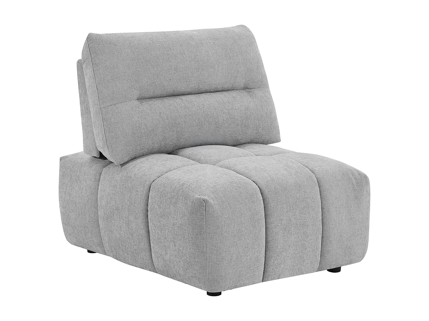 Fauteuil dossier avance-recule en tissu texturé gris clair APOLIU