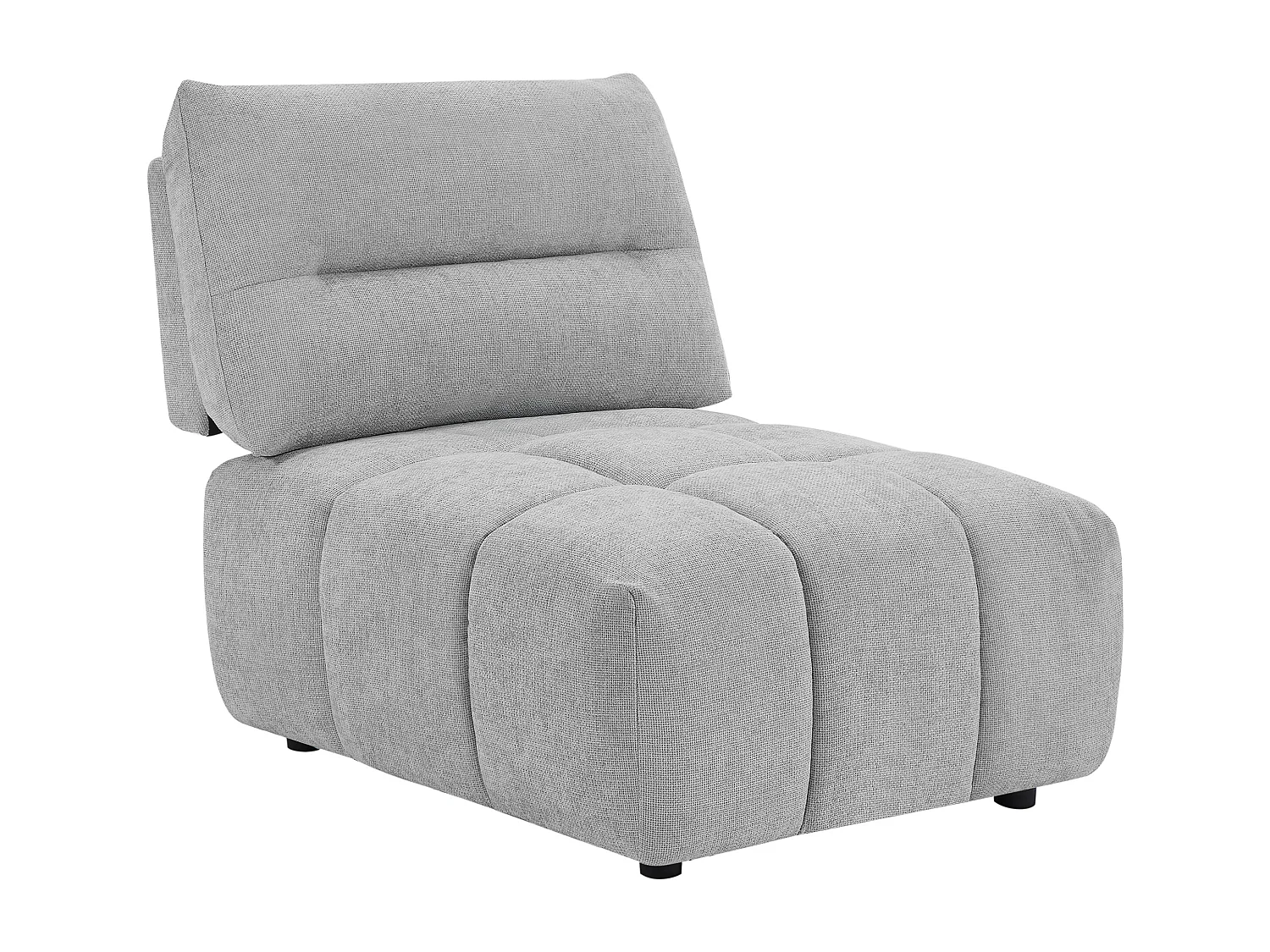 Fauteuil dossier avance-recule en tissu texturé gris clair APOLIU