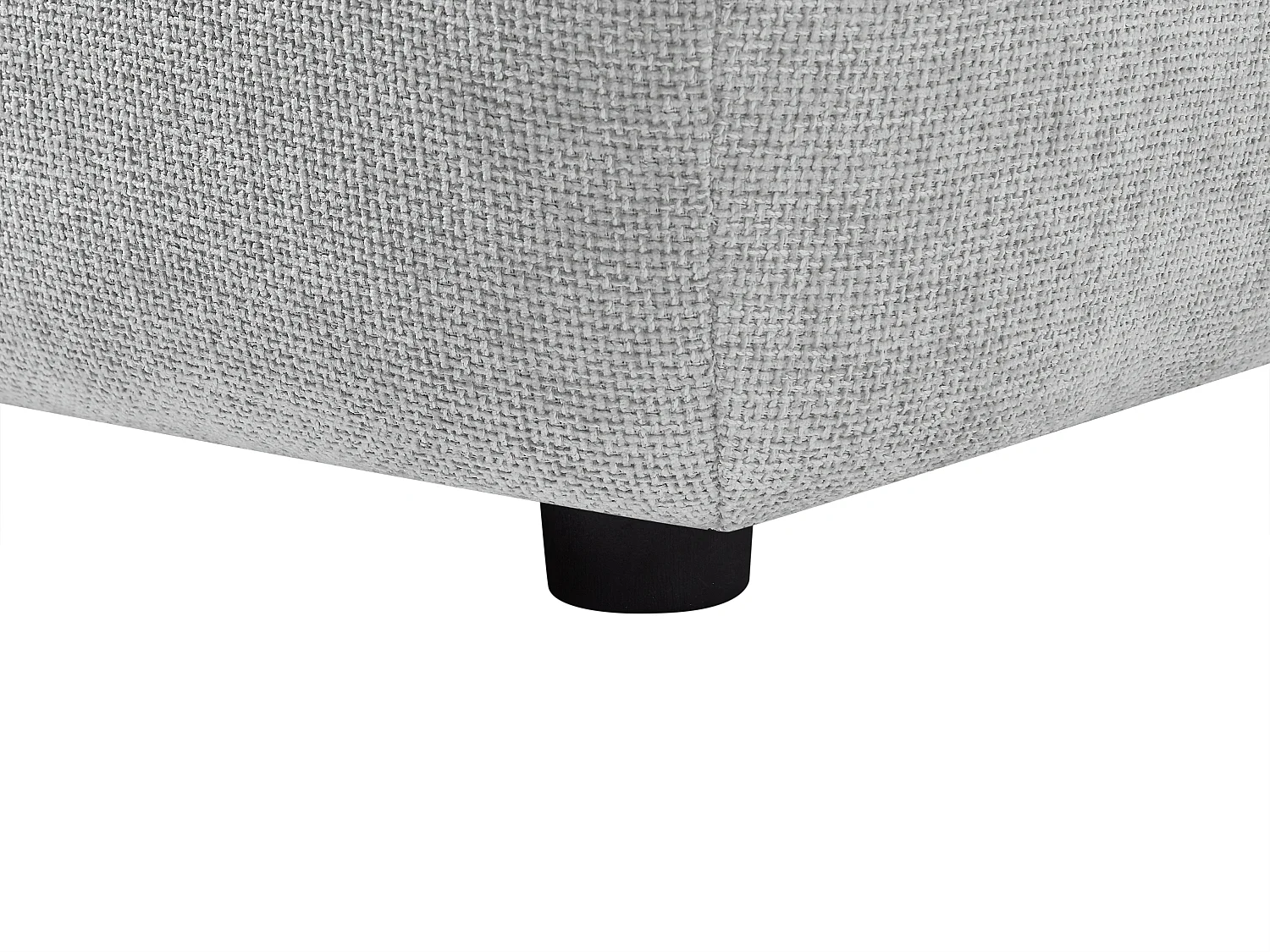 Pouf en tissu texturé gris clair APOLIU