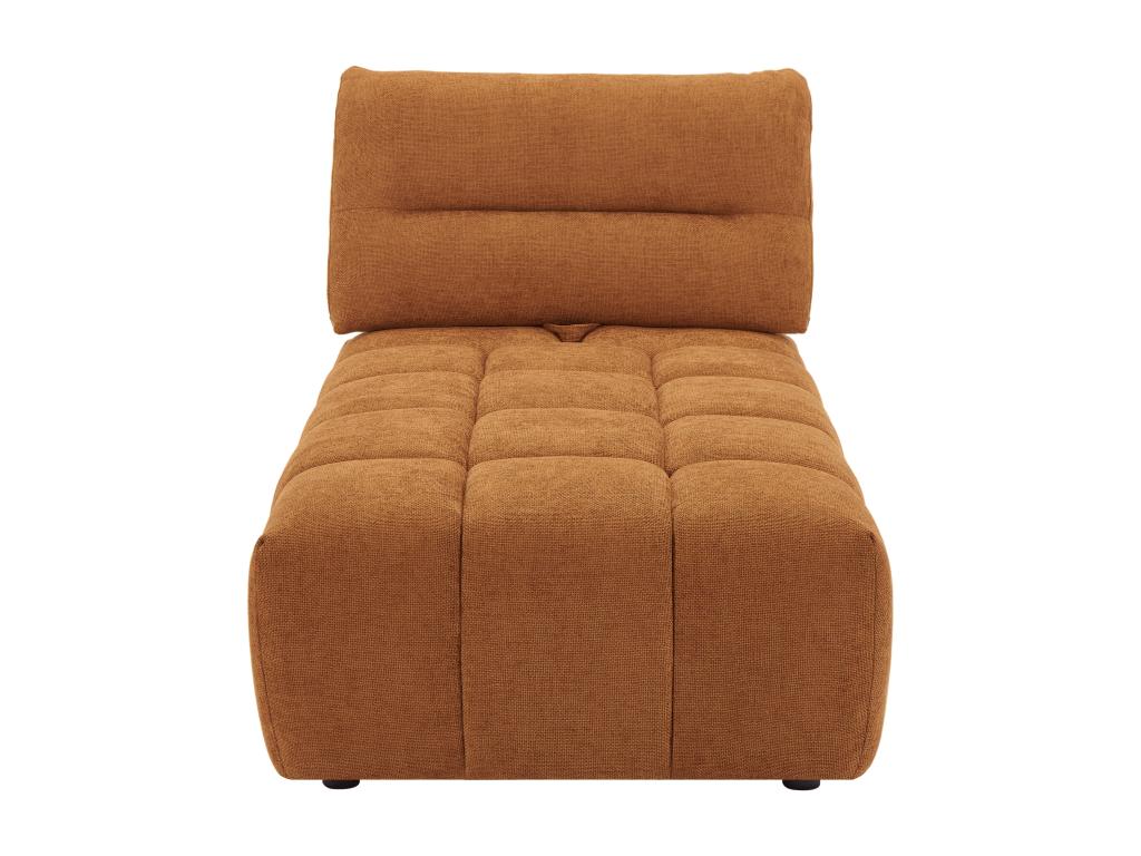 Méridienne dossier avance-recule en tissu texturé terracotta APOLIU