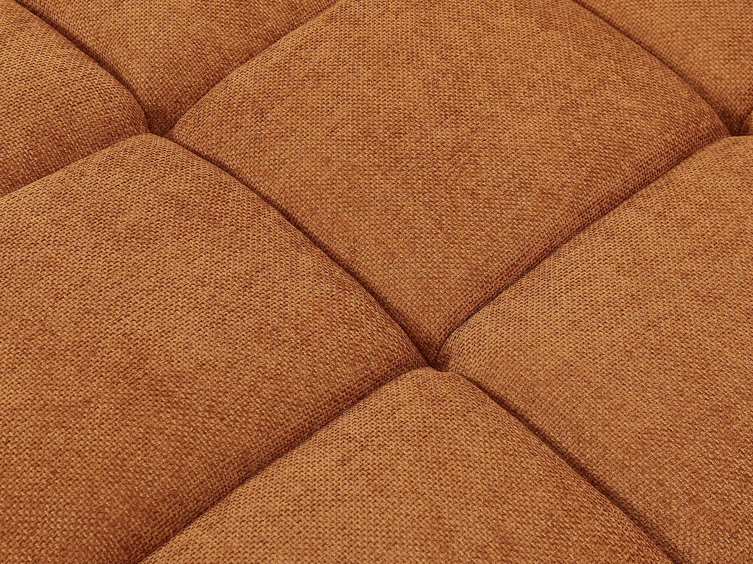 Canapé 2 places dossier avance-recule en tissu texturé terracotta APOLIU