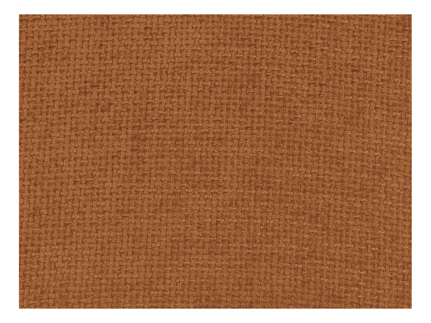 Hoekfauteuil met schuivende rugleuning van terracottakleurige stof met textuur APOLIU