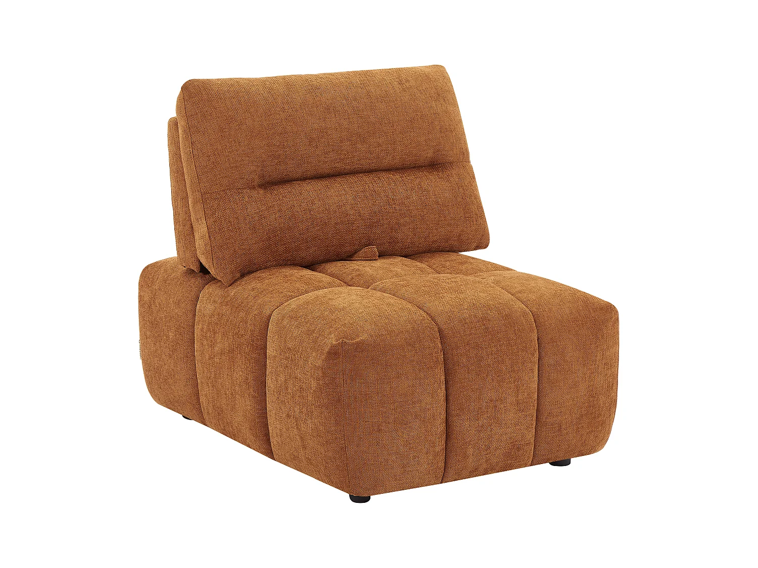 Sillón reclinable de tela texturizada terracota APOLIU