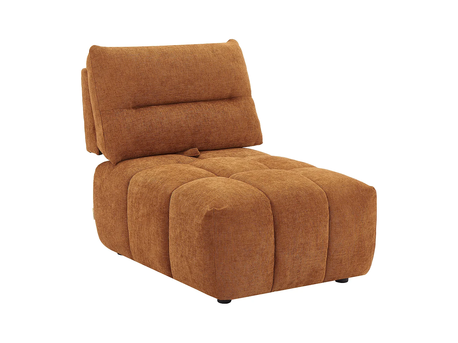 Sillón reclinable de tela texturizada terracota APOLIU