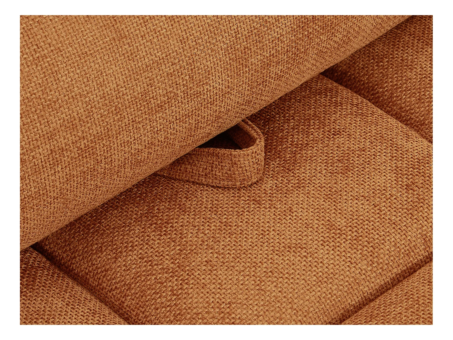 Sillón reclinable de tela texturizada terracota APOLIU