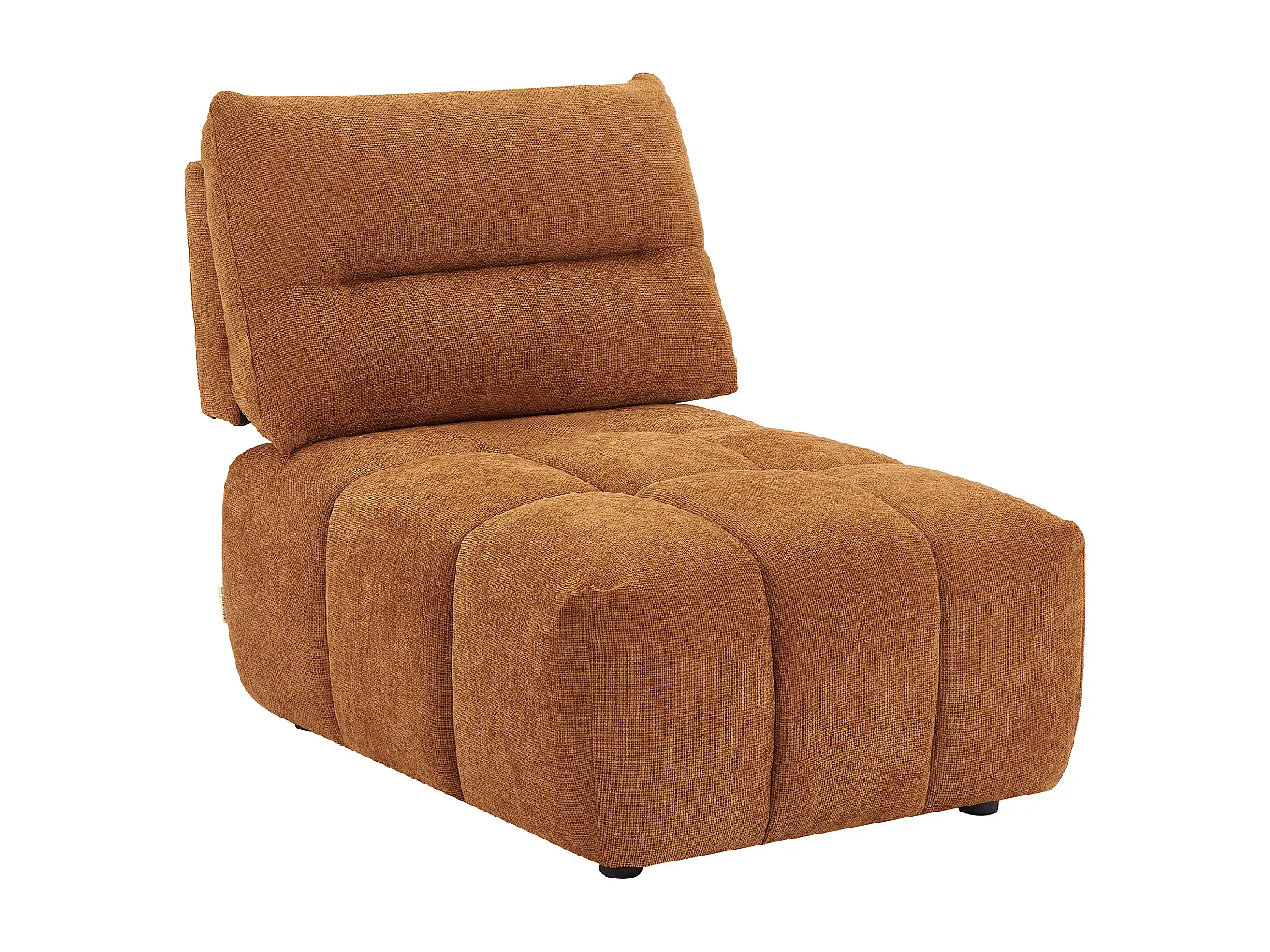 Fauteuil dossier avance-recule en tissu texturé terracotta APOLIU