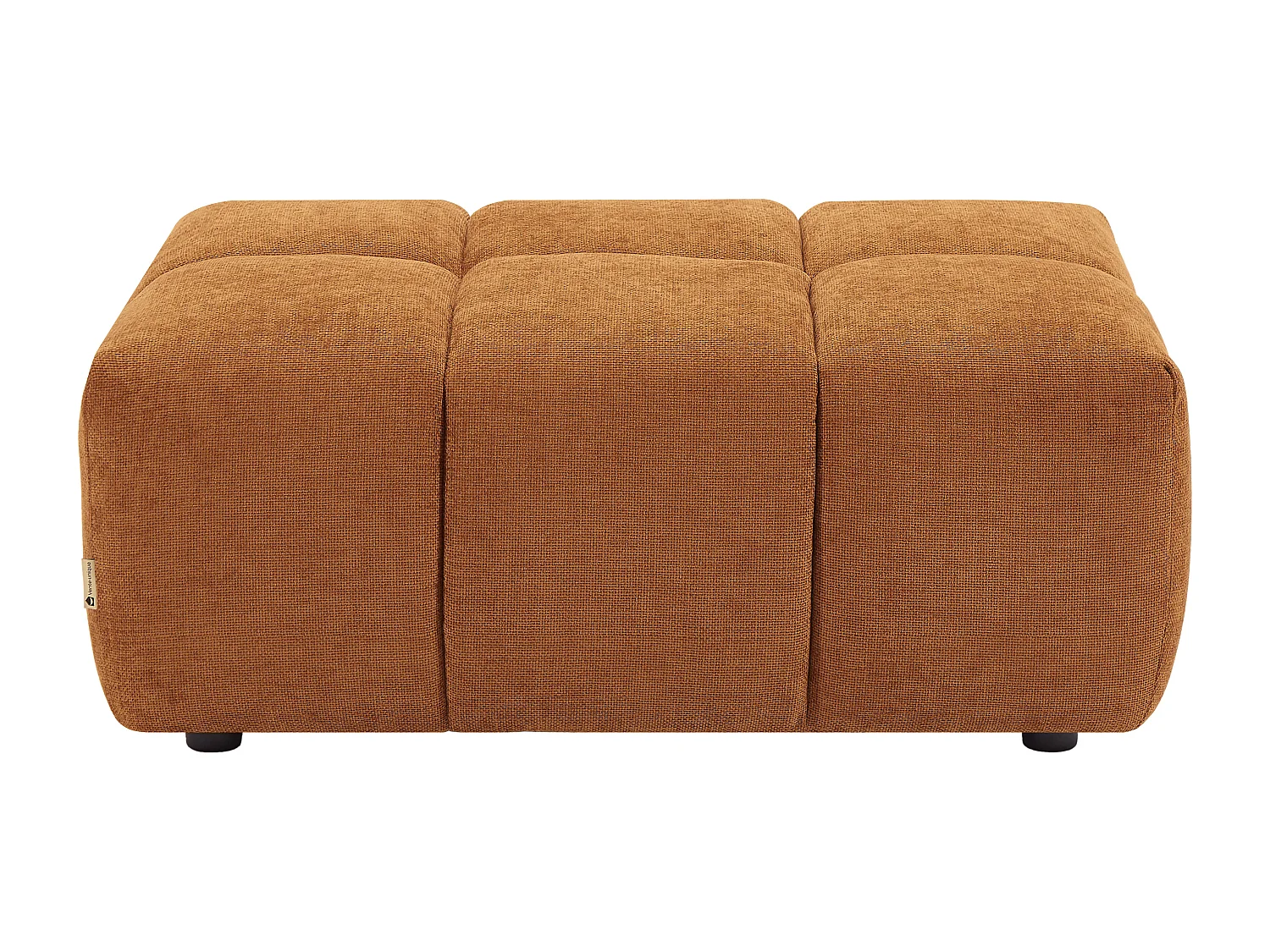 Pouf in Tessuto testurizzato Terracotta - APOLIU