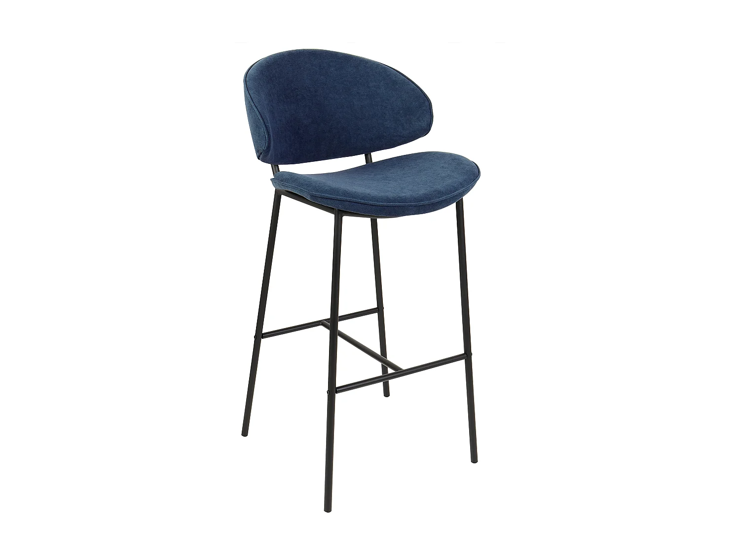 Set mit 2 Barstühlen KIANA Marineblau